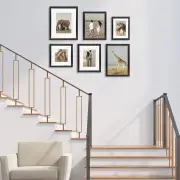 Deluxe Gallery Photo Wall Frame Set B - 6 Frames - Chestnut
