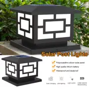Solar Post Light Outdoor Waterproof Garden Deck Lamp LED Fence Cap Light 2 Modes