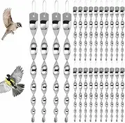 Woodpecker Rods for House,Bird Reflective Devices Outdoor,Reflective Scare Rods,Bird Reflectors for Outside（Christmas Reflector Strip Hanging Home As Decoration (24PCS)