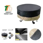 60 Inch Heavy Duty Waterproof Round Fire Pit/Table Cover, Weather Resistant M...