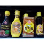 韓國不倒翁韓式甜辣醬,(甘口）300G、蜂蜜芥末醬265G、100%純芝麻油160ML、100%純芝麻油350ML