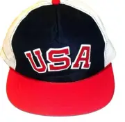 USA Olympics Vintage 80s 90s Trucker Mesh Mens Snapback hat cap Dream Team New