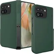 Miimall Compatible with Google Pixel 9 Pro Fold Case with Hinge Protection, [Support Wireless Charging] [Metal Stand] [Screen Protector], Slim Shockproof Hinge Cover for Pixel 9 Pro Fold-Green