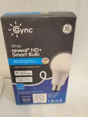 = GE Cync reveal HD+ Smart Bulb White 800 Lumens LED CLEDA199LDRV-OT A19