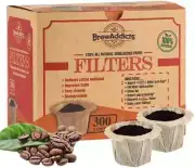 Brew Addicts Disposable K-Cup Paper Coffee Filters | All-Natural Unbleached