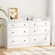6 Chest of Drawers White Storage Furniture Bedroom Organizer Modern Home Decor