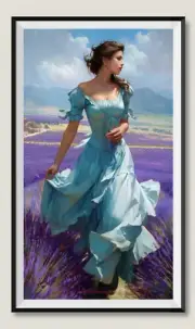 Grace in the Lavender Fields - Chart Counted Cross Stitch Patterns Needlework
