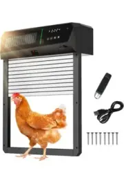 #966. Chicken Coop Door Automatic Timer Solar Panel Light Sensor LCD Display