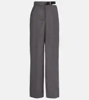 [Stella McCartney] Stella McCartney Wool flannel straight pants AU 6 grey