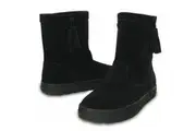 Crocs LodgePoint Womens Suede Leather Pull On Boots Shoes Ugg - Black - Women's US 4