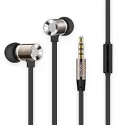 F0 Stereo HiFi In-ear Earphone Headphone with Mic for Xiaomi Samsung S8 Mobile Phone BLACK COLOR