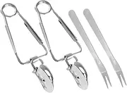 PAMINGONO Stainless Steel Clip for Cooking Utensils Set Tongs for Serving Food BBQ Accessories