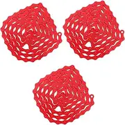 Anneome 3pcs Bicycle Chain Cylindrical Tools Drive Chain Tools Three Automotive Bike Combination Automobile Vehicles Step Drill Bit Grinder Bracket Motorcycles Vehicle Tools Knob Steel Red