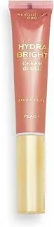 Revolution Beauty London Pro, Hydra Bright Cream Blusher, Contains Hyaluronic Acid and Vitamin E, Dewy Finish, Lightweight Formula, Peach, 12ml