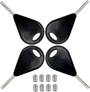 6pcs Surf Fin Key & Screws for Longboard Surfing Kayak Paddleboard Surfboard Sup Surf Paddle Board Fin Replacement Install Remove Tool Accessories Black