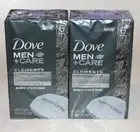 LOT (2) DOVE MEN CARE ELEMENTS CHARCOAL CLAY BODY FACE BAR SOAP TOTAL 12 BARS