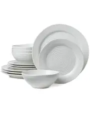 Oneida Ridge White 12pc Dinnerware Set