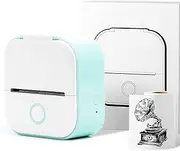 Print Pods Mini Printer, New Upgrade Fast Printing Portable Printer,Wireless Bluetooth Photo Printer for Anatomy Flashcards, DIY Journal, Photos, Notes, Kids Gift, White Green