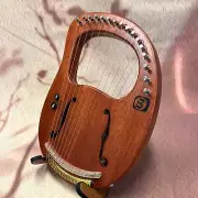 Lyre Harp 16 String Premium Mahogany Electric w/Bag