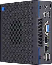 Mini PC, Desktop Computer, HTPC, NUC, Core I3 5005U, HUNSN BH24, PXE, WOL Supported, 2 x LAN, VGA, 2 x HDMI, Lock Slot, Type-C, Vesa Mount, Barebone, NO RAM, NO Storage, NO System