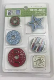 We R Memory Keepers Designer Brass Gromlets Christmas Crafts Embellishments Art