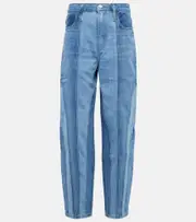 [Frame] Frame Warped Stripe Barrel high-rise jeans 26 blue