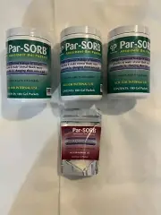 3- Parthenon Par-Sorb Absorbent Gel Packets 100 Per Container + 1 Travel Packs