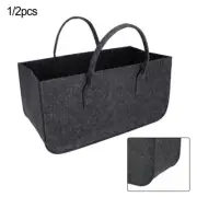 Spacious Felt Firewood Pocket Basket Log Holder and Gardening Tool Bag