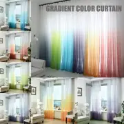 Color Window Treatments Curtains Divider Sheer Voile Tulle Single Panel