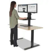 Victor� High Rise Dual Monitor Sit-Stand Workstation, 28 x 23 x 15 1/2, Black