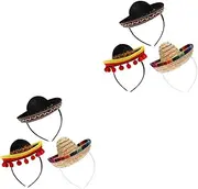 [ROMANSENTIAL] Sombreros Hats for Men Cat Party Hat Straw Hat Men Hat for Men Cute Hat Dog Hat Funny Hat Men Hats Cap Crazy Hat Cat Hats Mini Sombrero Hats for Bottles Novelty Hat Top