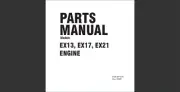 Robin America EX13, EX17 and EX21 Engines Spare Parts Manual (Reprint)