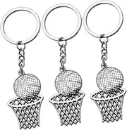 Generic Basketball Keychain Pendant Lanyard Rings Hangers to Decorate Basketball Key Ring Wallet Key Chain Key Hanger Rhinestone Sports Decor Keychains Kit Boys Keychain Hooks Golden