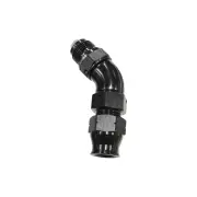 Aeroflow 45 Degree Tube To Male Adapter Hardline Fittings Black 1/2" to -8 AN