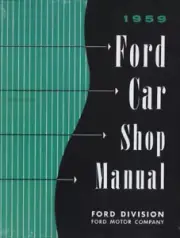 1959 Ford Car Shop Manual 59 Fairlane Galaxie Ranchero 300 500 Retractable