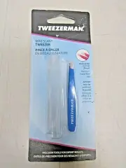 Tweezerman Mini Slant Tweezers 1248-CR NEW SEALED PKG BLUE