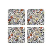 Nostalgic Blue Lily Coasters Set of 4