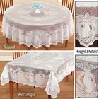 Lace Embroidery Tablecloth Round Rectangle Dining Table Cloth Flower Pattern