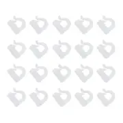 Quick Change Spin Clevis, 80Pcs Plastic Fishing Clevis Crawler, White