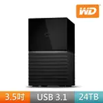 【WD 威騰】MY BOOK DUO 24TB 3.5吋外接硬碟(WDBFBE0240JBK-SESN)