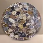 Natural Agate Wild Table, Geode Agate Round Table, Center Table, Home Decor