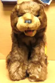 Vintage Folkmanis Stuffed Plush Dark Brown Black Bear Cub Full Body Hand Puppet