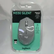 Logitech M330 SILENT PLUS Wireless Optical Mouse with USB Nano Receiver - Gray