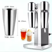Commercial Stainless Steel Milk Shake Machine Double Head Drink Mixer 220V s
