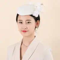 在飛比找樂天市場購物網優惠-歐美時尚優雅帽子女冬羊毛小禮帽宴會帽子貝雷帽日系甜美英倫帽