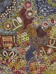 Janet Golder Kngwarreye, Aboriginal Art, 95cm x 72cm, COA supplied
