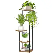 5-Tier Tall Plant Stands Plant Shelf Indoor Clearance, Corner Display Rack Flower Pot Holder, Metal Flower Shelves for Multiple Plants