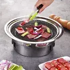 BBQ Charcoal Grill Korean BBQ Grill Non-stick Stainless Steel Charcoal✪