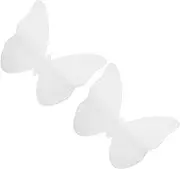 HAMPPLIES Butterfly Shape Wall Record Display Acrylic Vinyl Record Rack No Drill Mount Home Decor