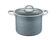 Concord 7 Quart Granite Stock Pot Nonstick Cookware Set (Grey)